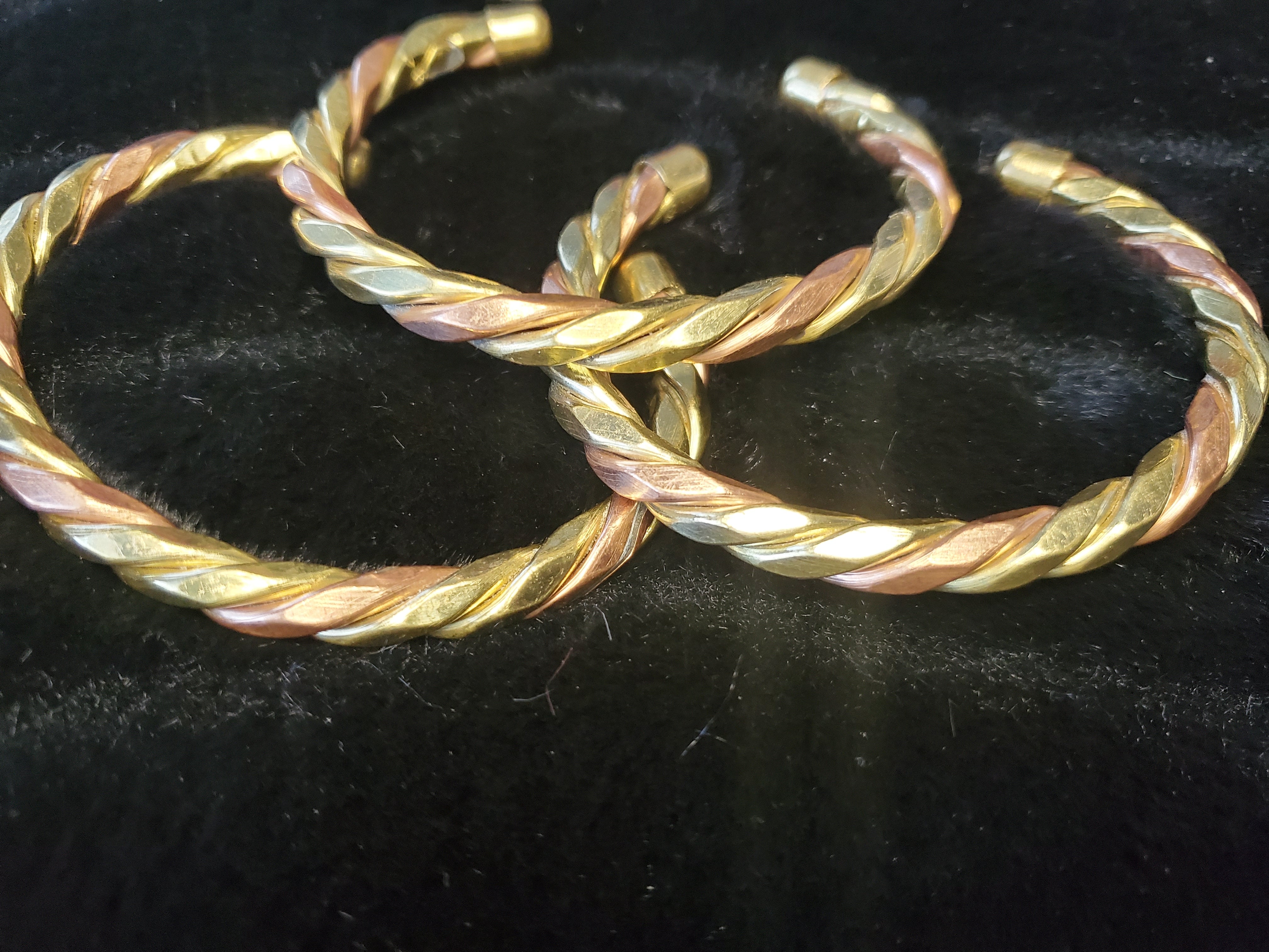Pure Hazelle's Brass and Copper Twist Cuff Women's Bracelet by PH