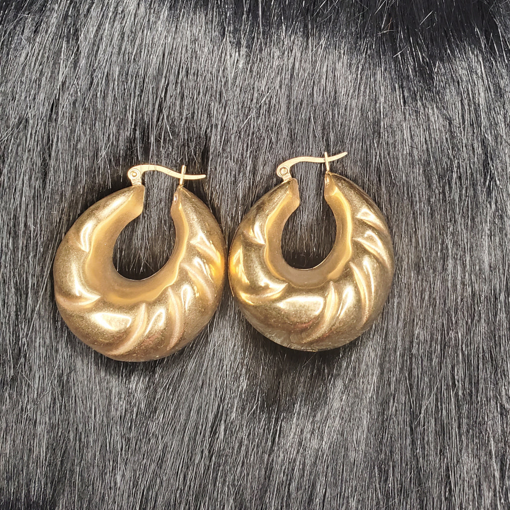 Pure Hazelle's Brass Hoop Earrings by Pure Hazelle
