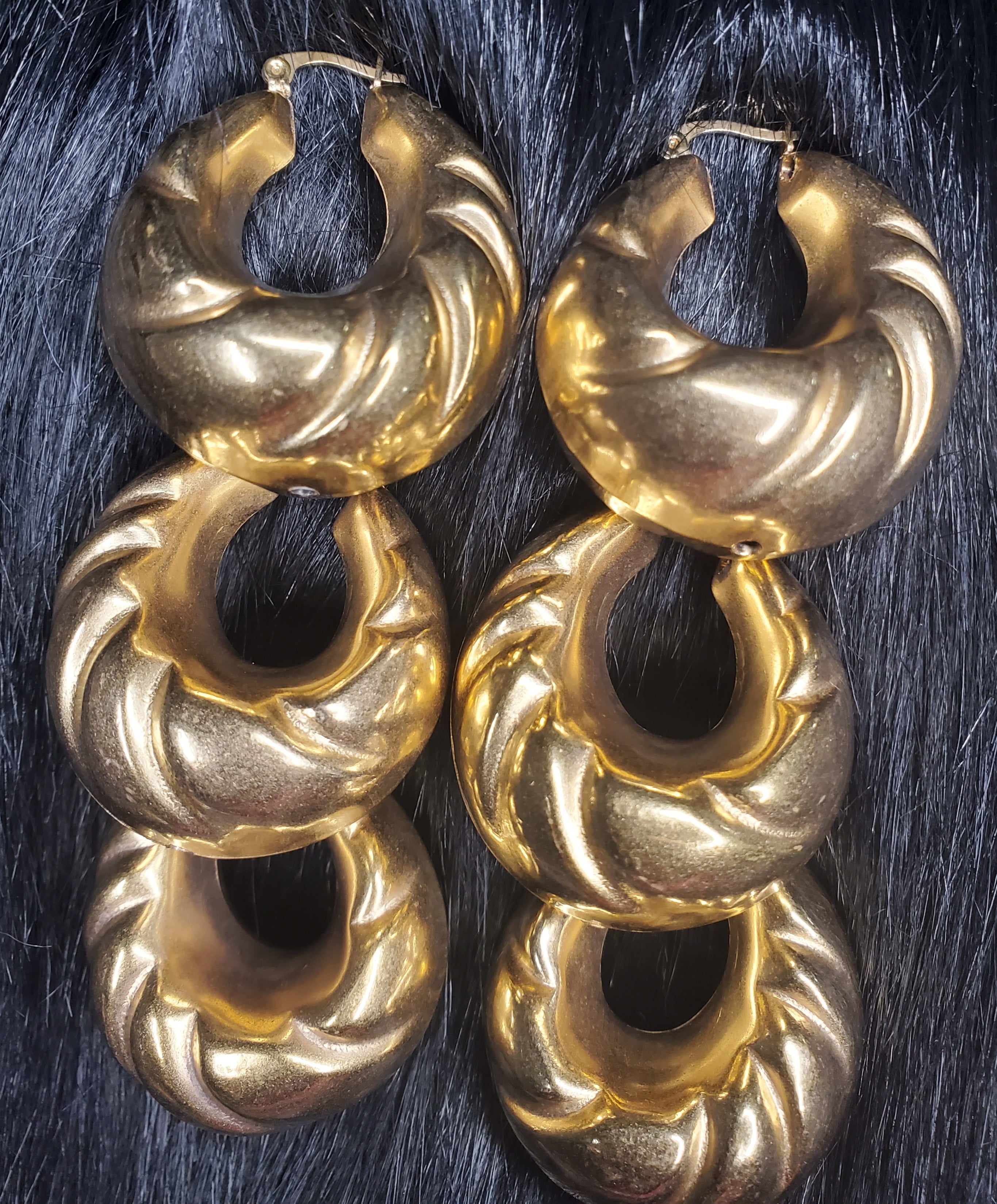 Pure Hazelle's Brass Hoop Earrings by Pure Hazelle