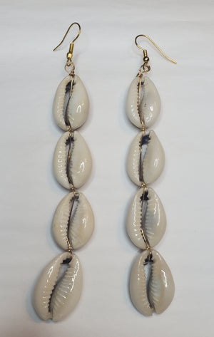 Pure Hazelle's 4 Cowrie shell Drip Earrings